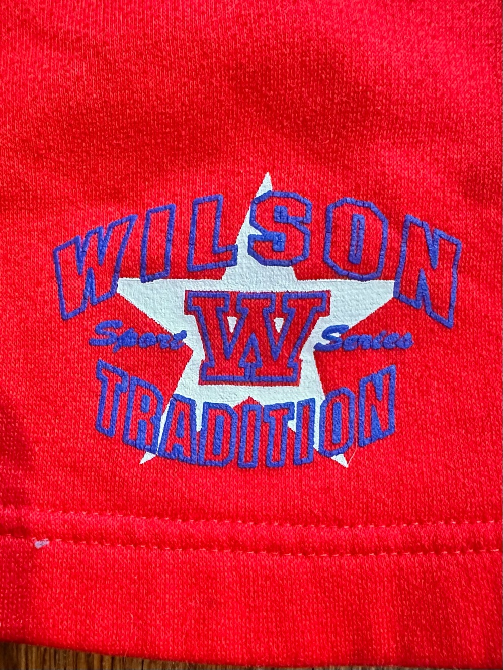 Vintage Men’s Large Wilson Tradition Sport Series Red Sweat Shorts